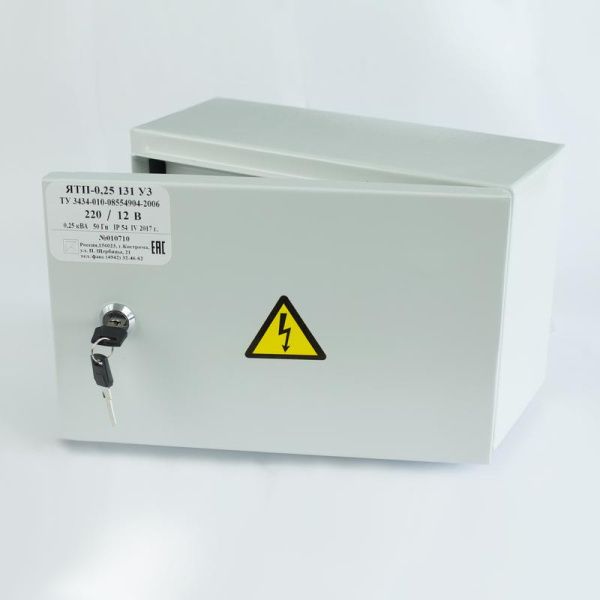 Ящик с понижающим трансформатором ЯТП 0.25 220/24В (2 авт. выкл.) IP54 UNEL