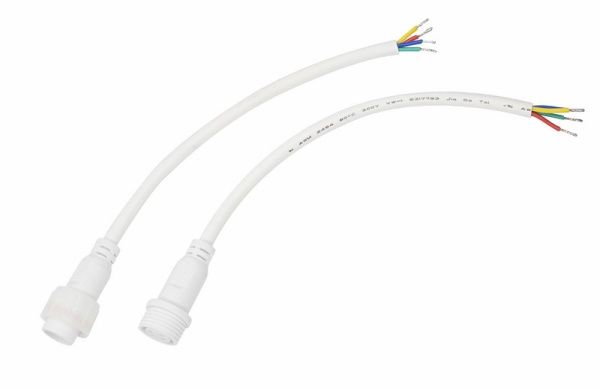 Соединительный кабель (4pin) герметичный (IP67) 4х0.75мм²  белый  REXANT - Фото 3