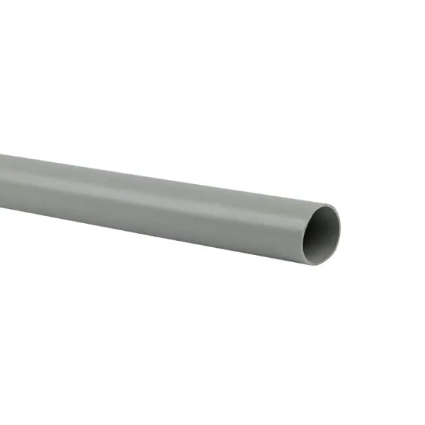Труба гладкая жесткая ПВХ Ø20 мм, 3-метровая серая REXANT (150м/уп)