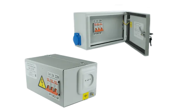 Ящик с понижающим трансформатором ЯТП  0,25 220/110 (3 авт. выкл.) IP54 UNEL