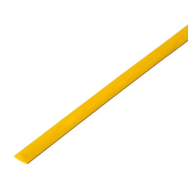 Трубка термоусаживаемая ТУТ нг 4,0/2,0мм, желтая, упаковка 50 шт. по 1м REXANT