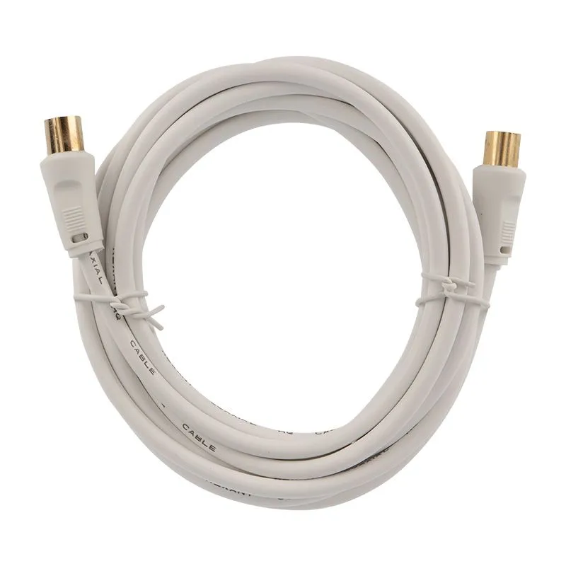 Шнур ТВ гнездо - ТВ штекер, 3м, белый REXANT - Фото 4