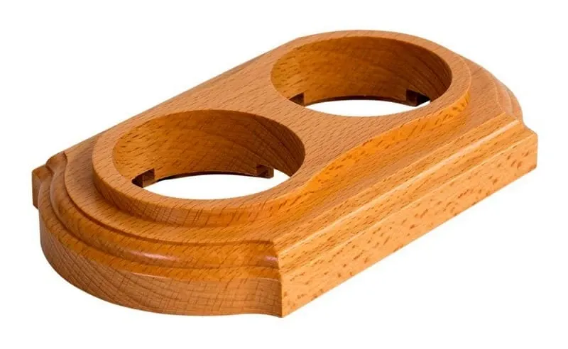 Рамка  двухместная "Элегант" , цвет - бук натуральный, ТМ "МезонинЪ" GE70722-25