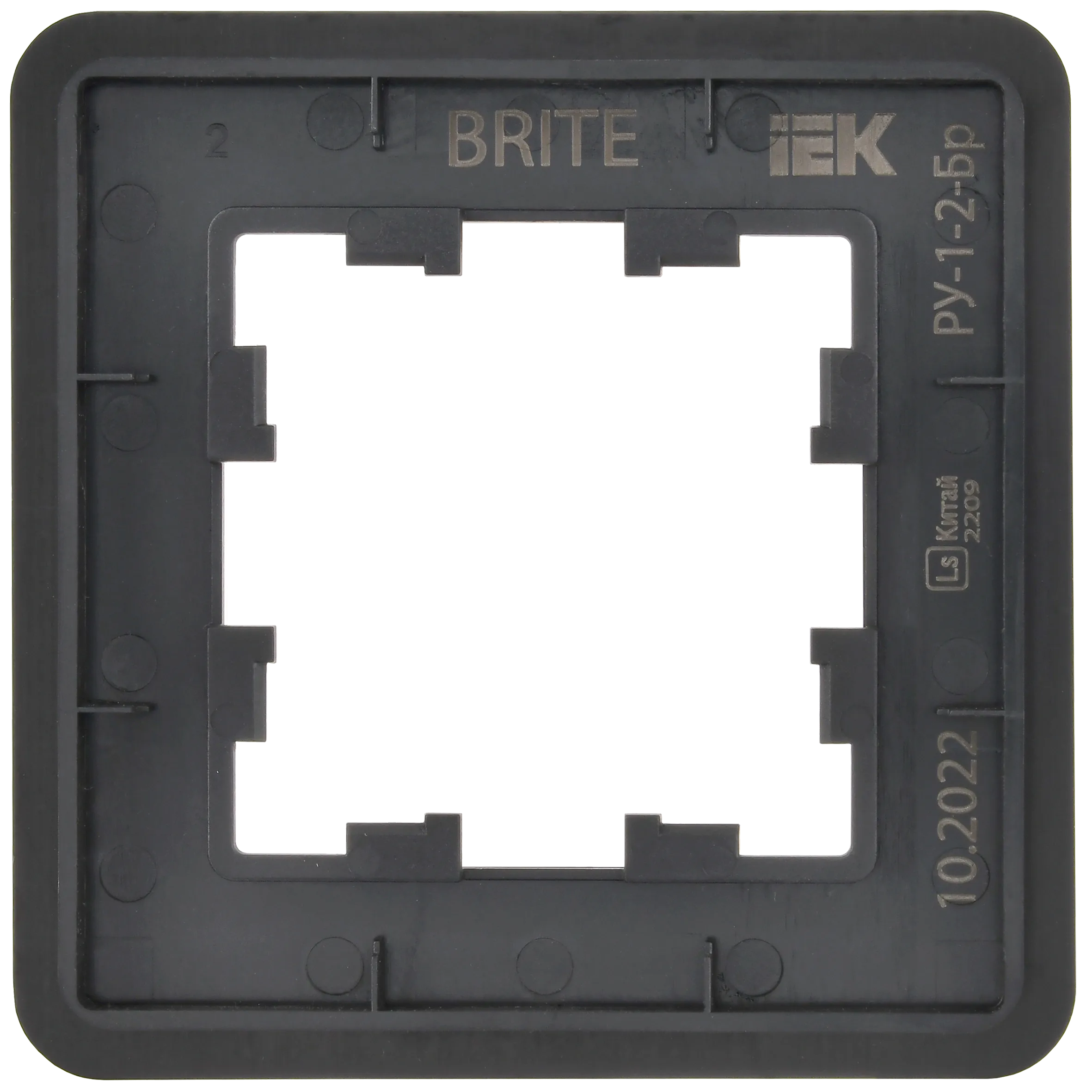 BRITE Рамка 1-местная РУ-1-1-Бр металл черный RE AL IEK - Фото 4