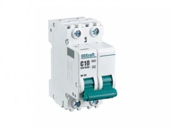 Выключатель автоматический модульный 2п C 10А 4.5кА ВА-101 DEKraft 11065DEK - Фото 2