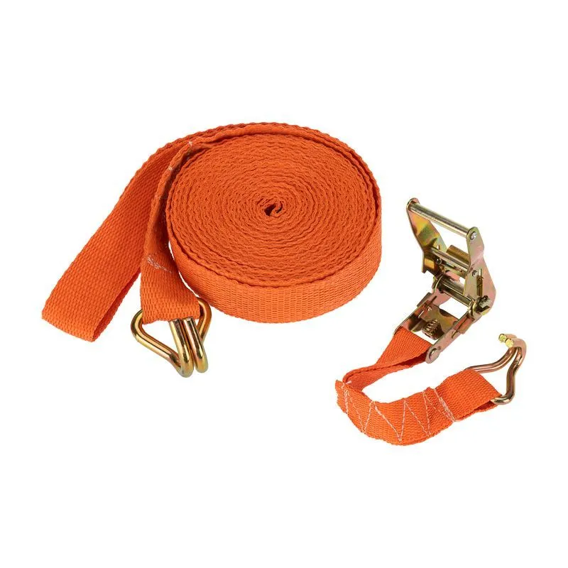 Ремень стяжной для груза, багажный, с крюками и храповым механизмом, 8х0,038м REXANT 80-0242