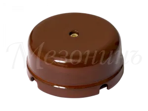 Коробка распределительная фарфоровая D80мм, высота 33мм, IP20, цвет - коричневый, ТМ "МЕЗОНИНЪ" GE70 GE70235-04
