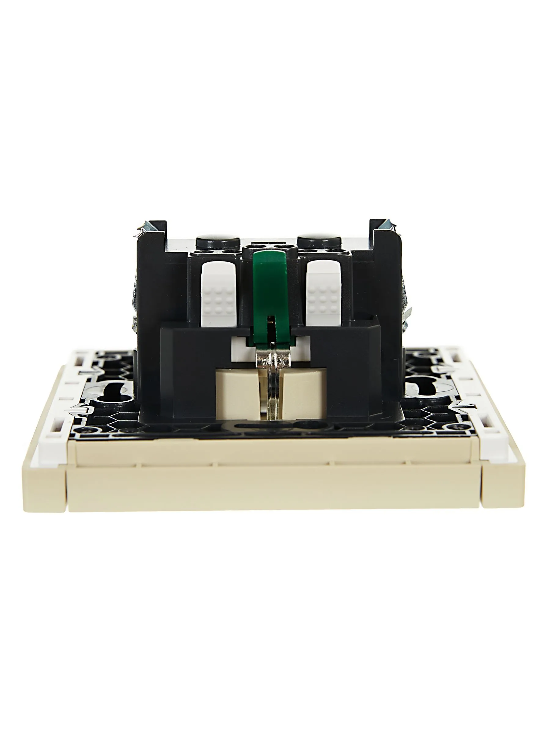 FORTE&PIANO Розетка 1-местная с заземлением без защитных шторок безвинтовое крепление 16А FP414 ваниль IEK - Фото 4