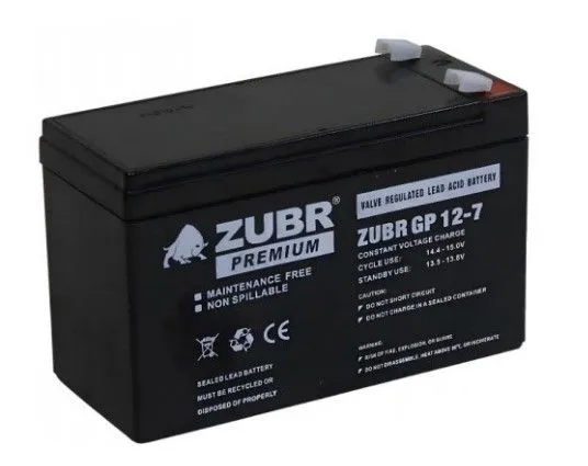 Аккумуляторная батарея ZUBR GP 12-7Ah для стабильной работы систем
