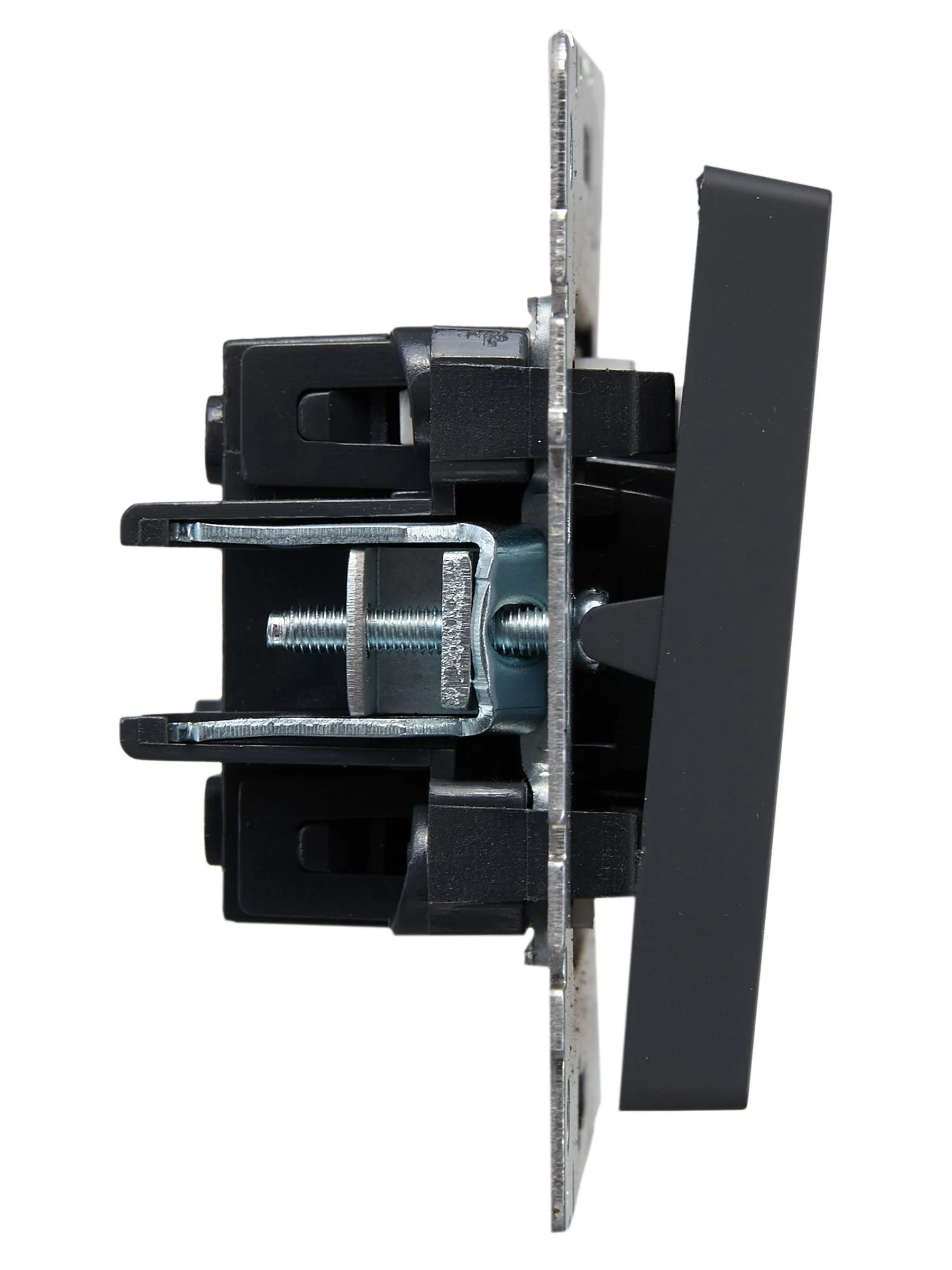 BRITE Выключатель 2-клавишный с индикацией 10А ВС10-2-1-БрГ графит IEK - Фото 6