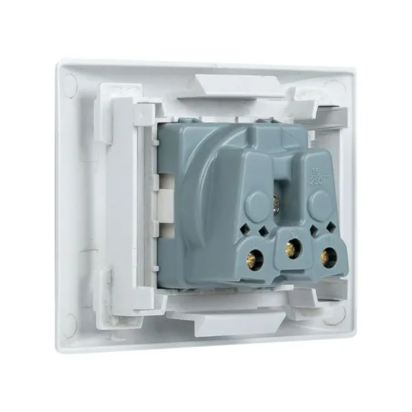 Розетка 45х45 с зазем., с защ. шторками, 90 градусов, белая EKF - Фото 5