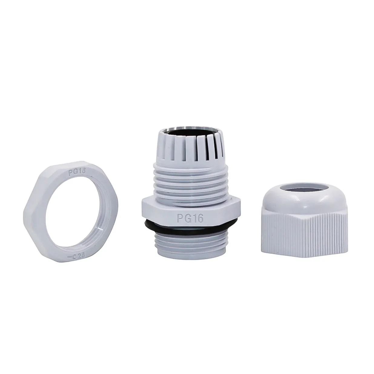 Ввод кабельный PG-16 серый, нейлон, IP68 (d кабеля 10-14 мм) DEKRON - Фото 4