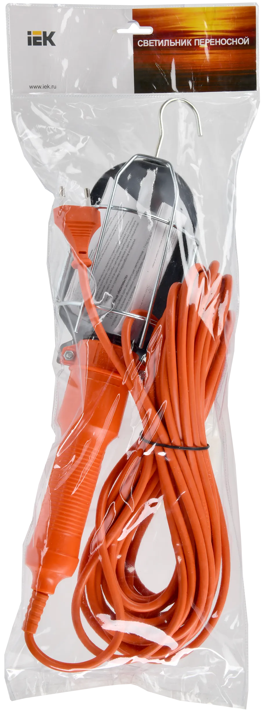 Светильник переносной УП-1Р плоская вилка (с выключателем) 2Р/10м 2х0,75 IEK