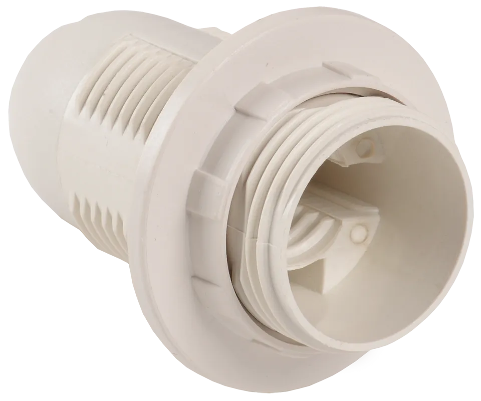 Патрон с кольцом Ппл14-02-К12 пластик Е14 белый (индивидуальный пакет) IEK EPP21-02-02-K01