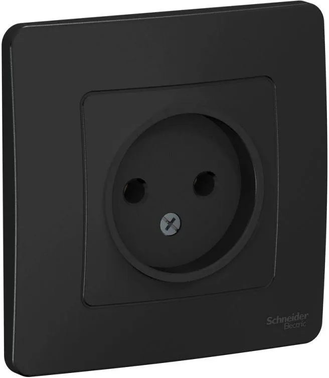 Розетка 1-м СП Blanca 16А IP20 250В без заземл. без защ. шторок антрацит SE BLNRS000016