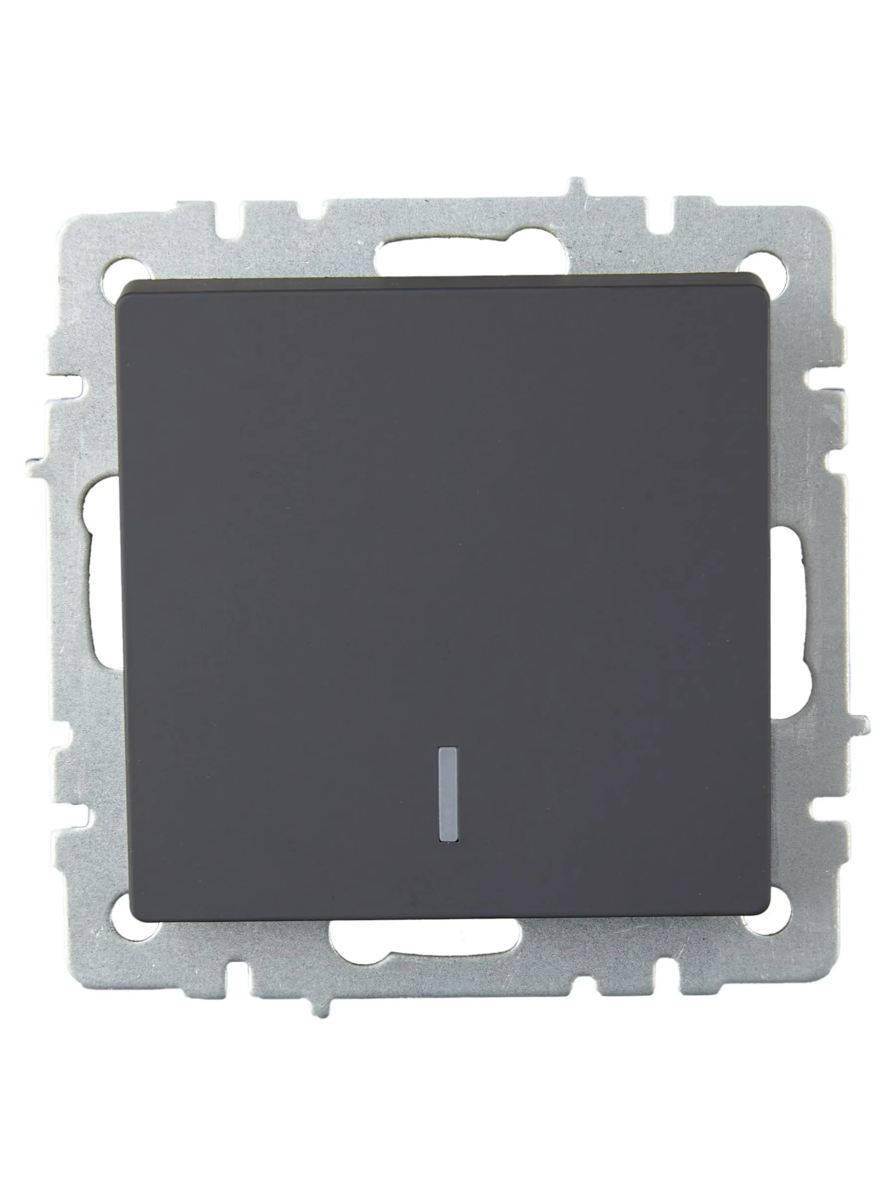 BRITE Выключатель 1-клавишный проходной с индикацией 10А ВС10-1-7-БрГ графит IEK - Фото 7