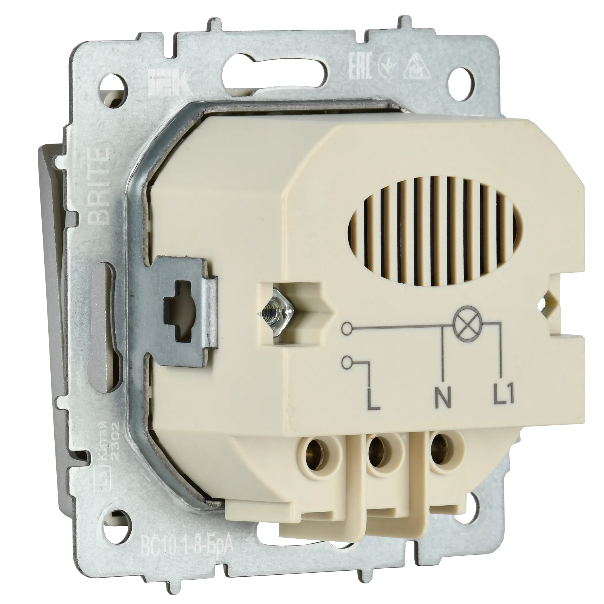 BRITE Выключатель карточный 30А ВС10-1-8-БрА алюминий IEK - Фото 8