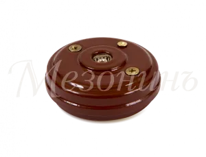 Розетка ретро TV (SAT) оконечная (без подъемной рамки, D70x25), цвет - коричневый, коллекция "Новая  GE70321-04k