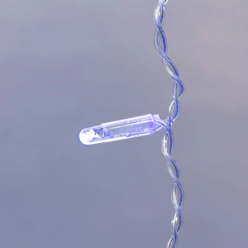 Гирлянда светодиодная Занавес 2х3м 448 LED СИНИЙ прозрачный ПВХ IP65 постоянное свечение 230В нужен блок 303-500-1 NEON-NIGHT - Фото 3