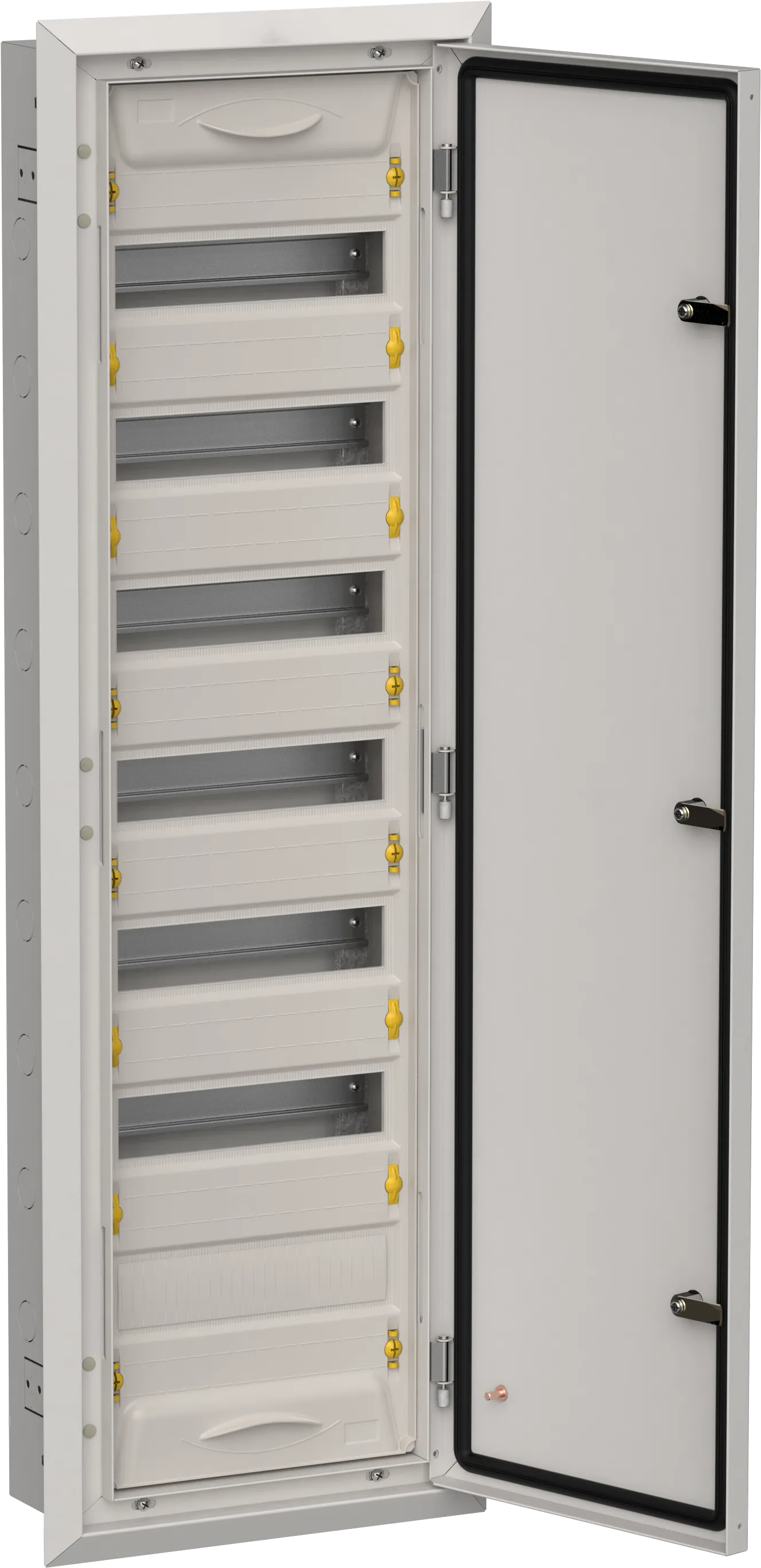 TITAN 5 Корпус металлический ЩРв-84 (1х84) 1130х365х130мм IP31 серый (одна дверь) IEK