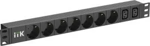 ITK PDU 7 розеток немецкий стандарт + 2 С13 1U кабель 2м вилка немецкий стандарт PH22-7D2C131-P