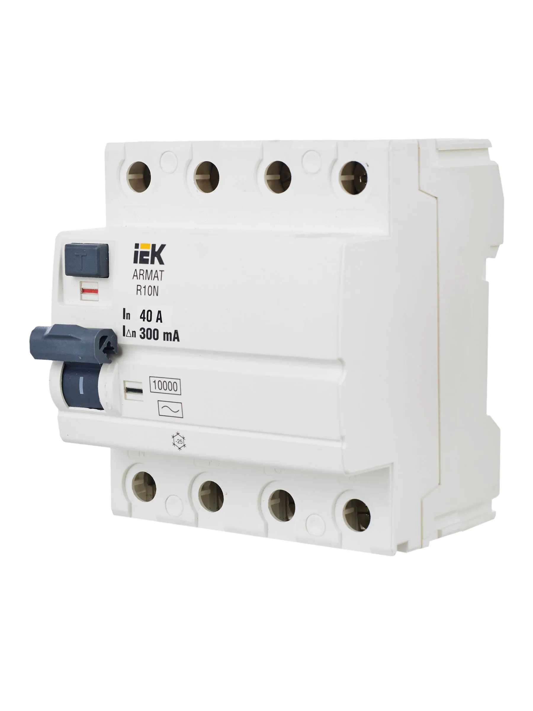 ARMAT Выключатель дифференциального тока R10N 4P 40А 300мА тип A IEK - Фото 2