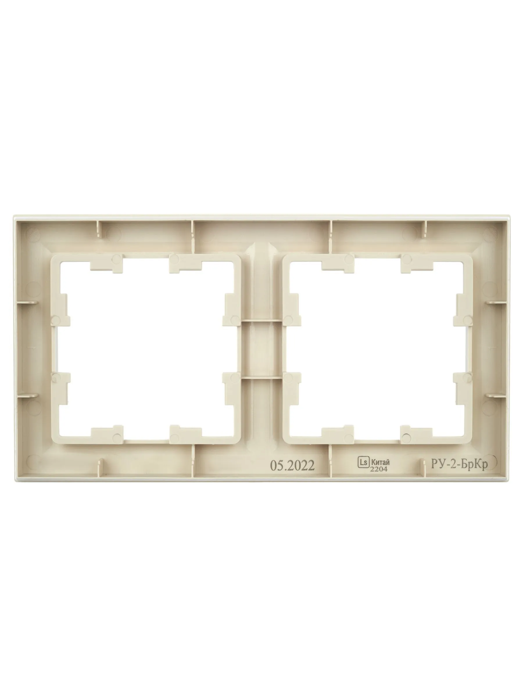 BRITE Рамка 2-местная РУ-2-БрКр бежевый IEK - Фото 5
