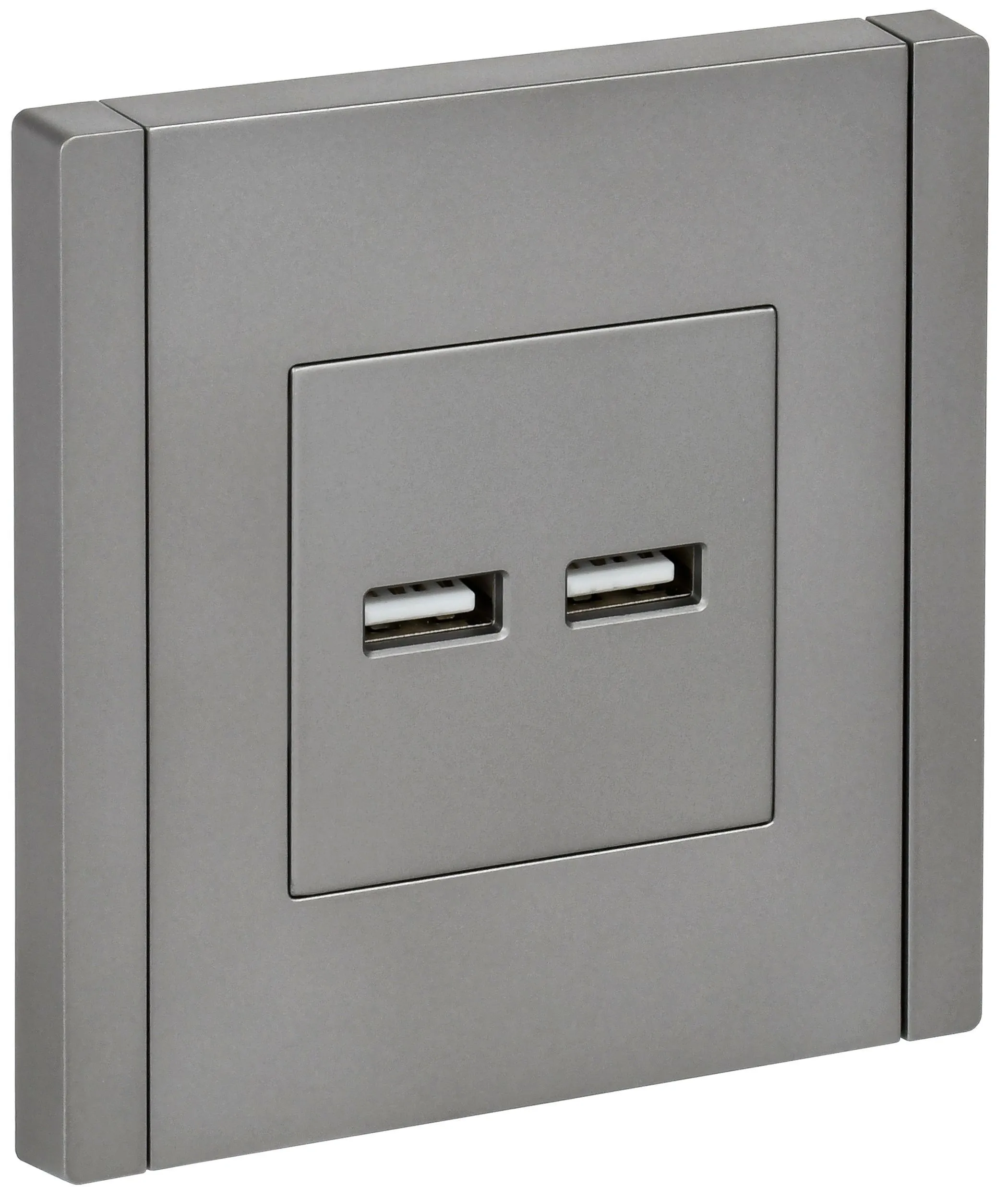 FORTE&PIANO Розетка USB A+A 3,1А FP549 сталь IEK FP-U21-D31-K46