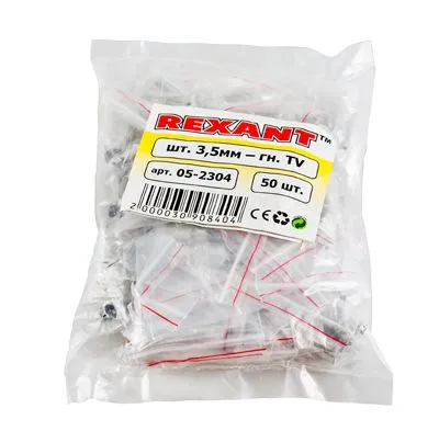 Переходник гнездо TV – штекер 3,5 мм mono REXANT - Фото 3