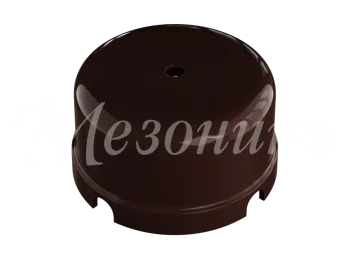 Коробка распределительная пластиковая D80мм, высота 43мм, IP20, цвет - коричневый, УСАДЬБА, ТМ "Мезо