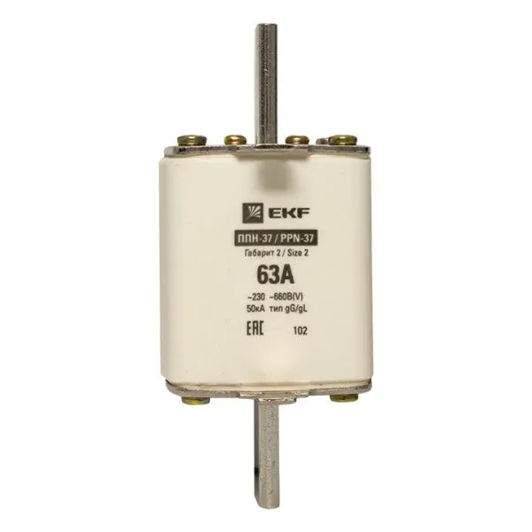 Плавкая вставка ППН-37 400/63А габарит 2 EKF - Фото 4