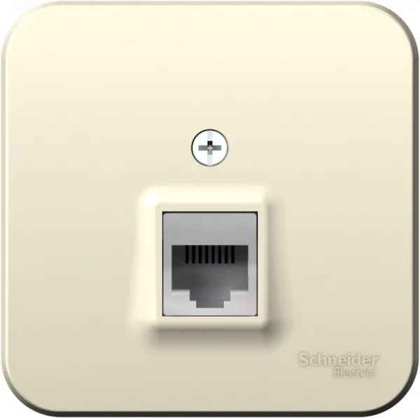 Розетка телефонная 1-м ОП Blanca RJ11 с изолир. пластиной молочн. SE BLNIA011002 - Фото 3