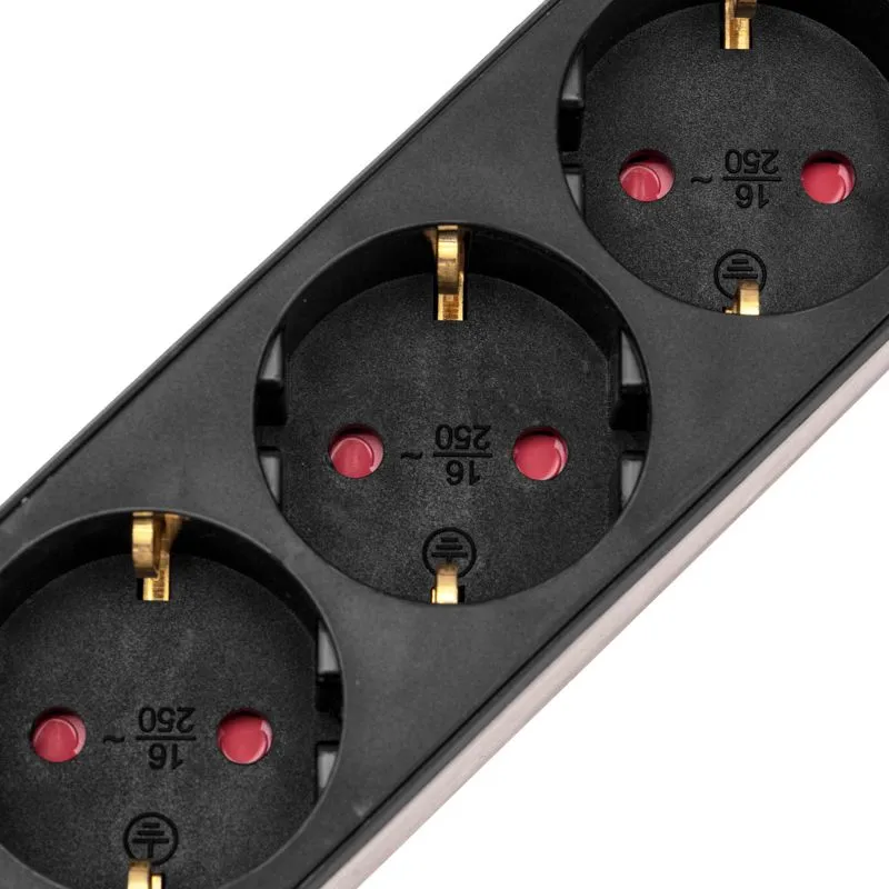 Удлинитель STANDARD 5 гнезд, 5м, 3х1,0мм², с/з, с выключателем, 2 USB, черный REXANT - Фото 5