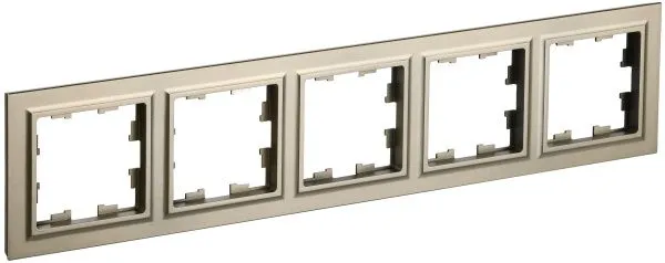 BRITE Рамка 5-местная РУ-5-БрШ шампань IEK BR-M52-K37