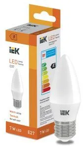 Лампа светодиодная "Свеча-C37" 7 Вт 600lm 3000K E27 IEK (ЭФ)