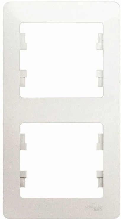 Рамка 2-м Glossa вертикал. перламутр SE GSL000606