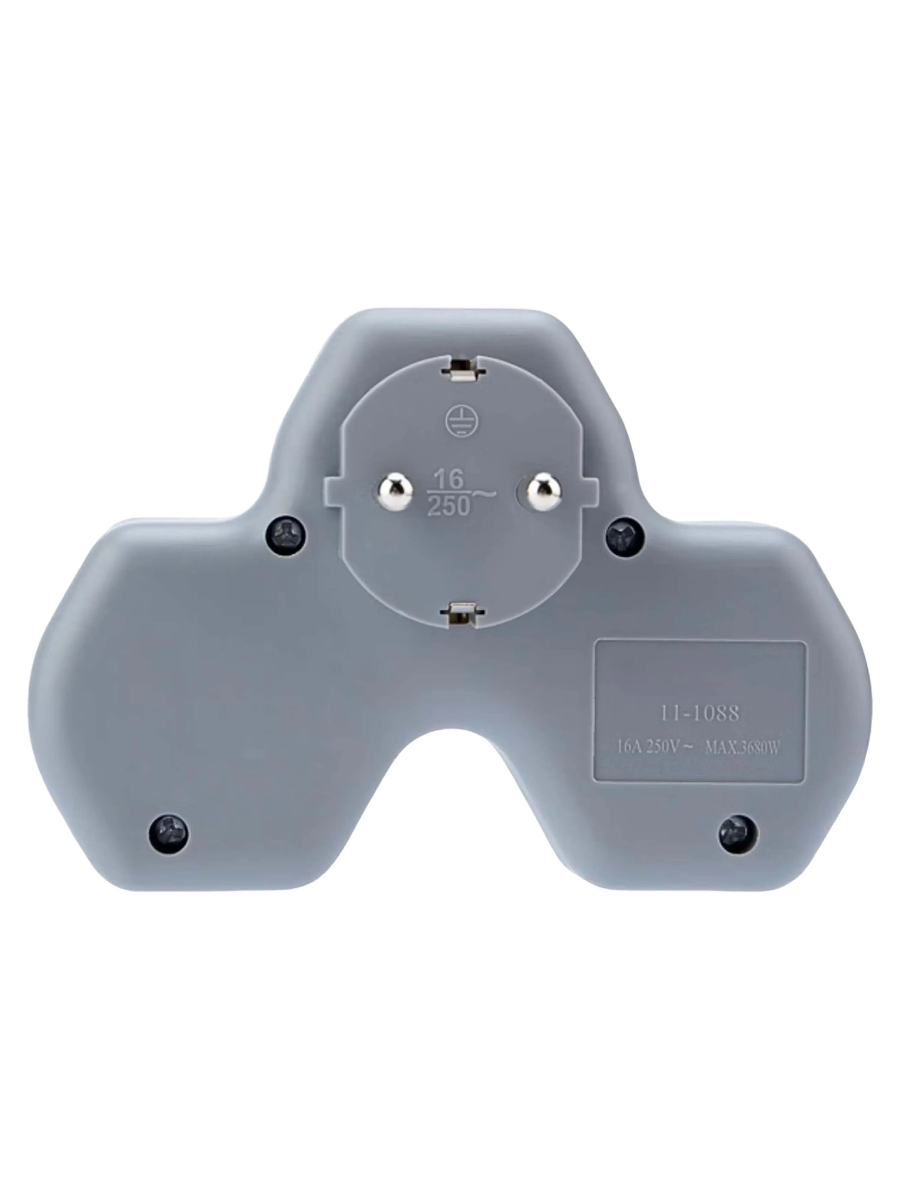 Сетевой разветвитель 2 гнезда с/з, с защитными шторками, 16A, 250V + 2 USB A+C, PD20W, QC18W, белый DEKRON для электропроводки - Фото 3