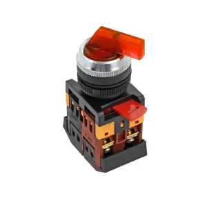 Переключатель ANLC-22 2P красный с подсветкой 380В NO+NC EKF psw-anlc-2p-r-380