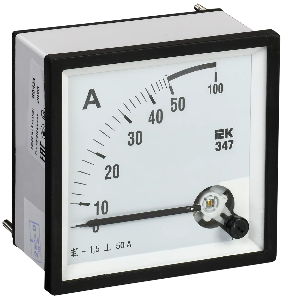 Амперметр аналоговый Э47 50А класс точности 1,5 72х72мм IEK