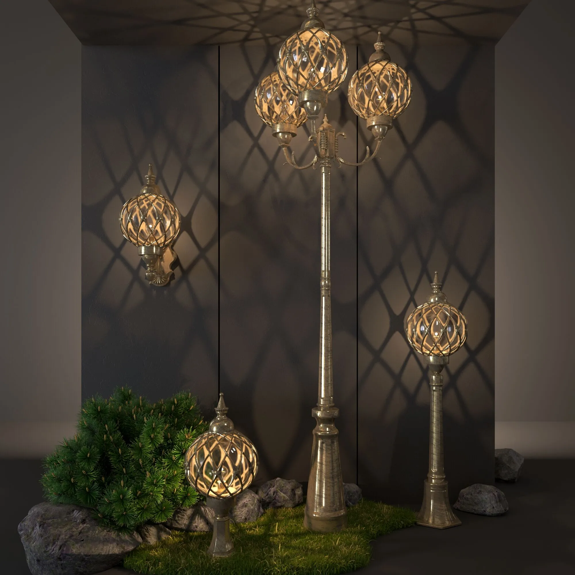 Светильник ландшафтный IP44 Sirius S черное золото Elektrostandard - Фото 4