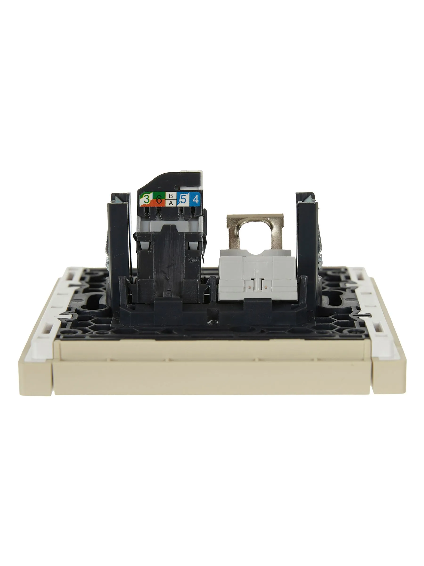 FORTE&PIANO Розетка двойная RJ11+RJ45 кат.5E FP435 ваниль IEK - Фото 6