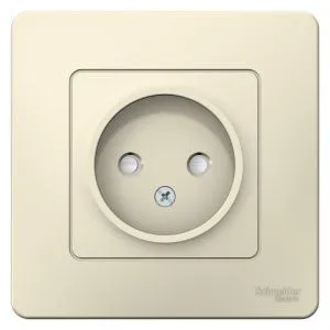 Розетка 1-м СП Blanca 16А IP20 250В без заземл. защ. шторки молоч. SE BLNRS000112 1210303
