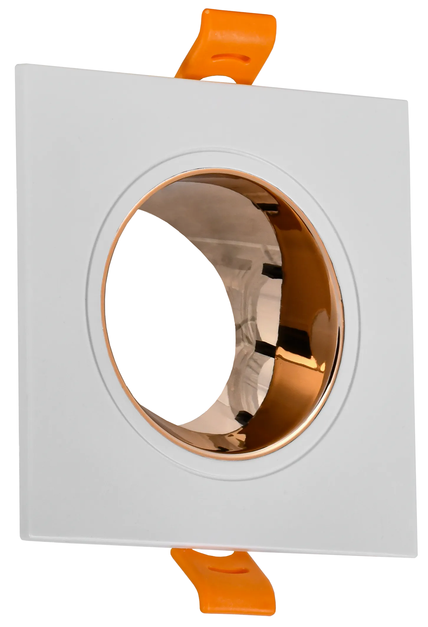 LIGHTING Светильник 4107 встраиваемый поворотный под лампу GU10 белый/золото пластик IEK