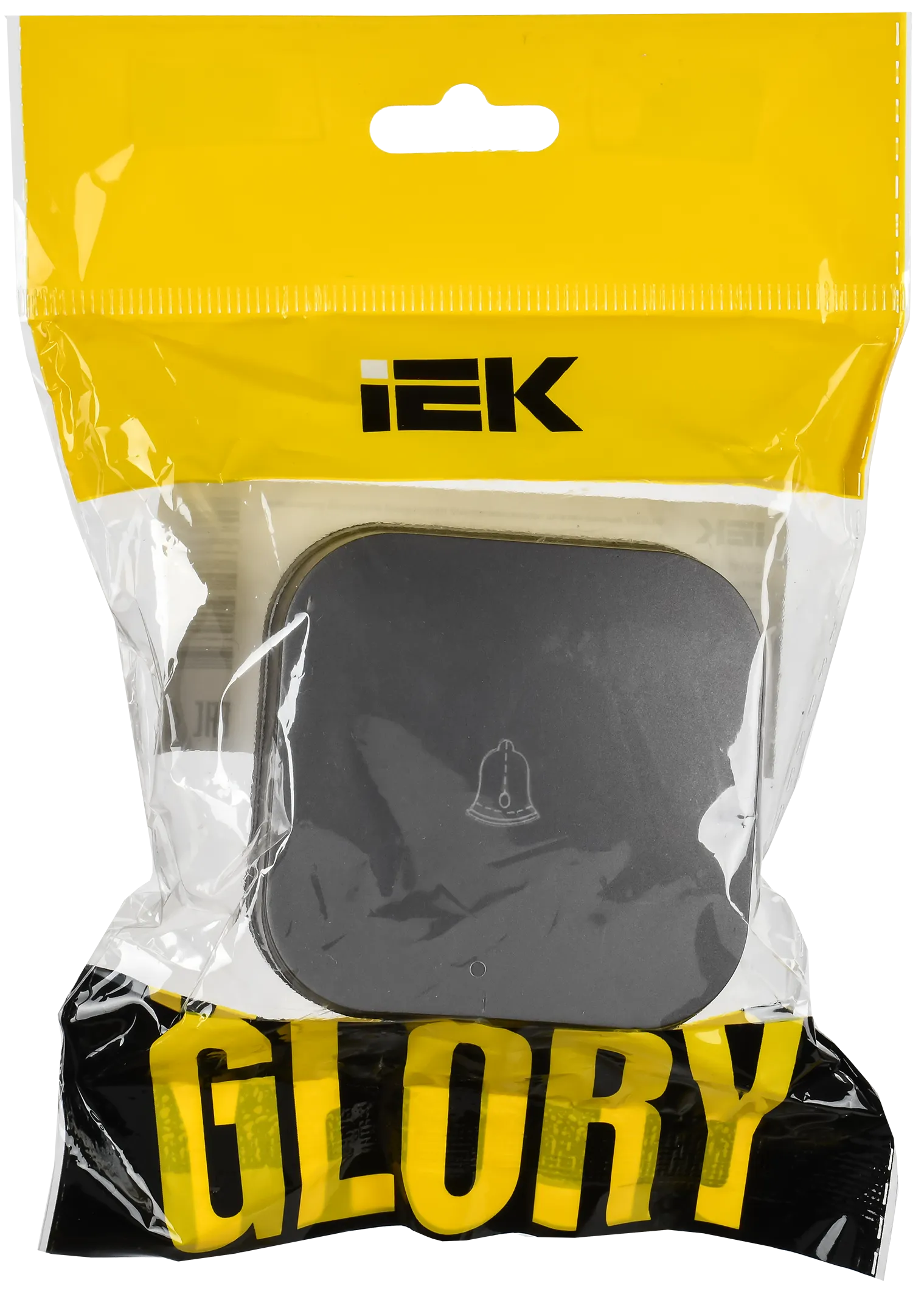 GLORY Выключатель 1-клавишный для открытой установки самовозвратный 10А ВСс20-1-0-ХСм сталь матовый IEK - Фото 2