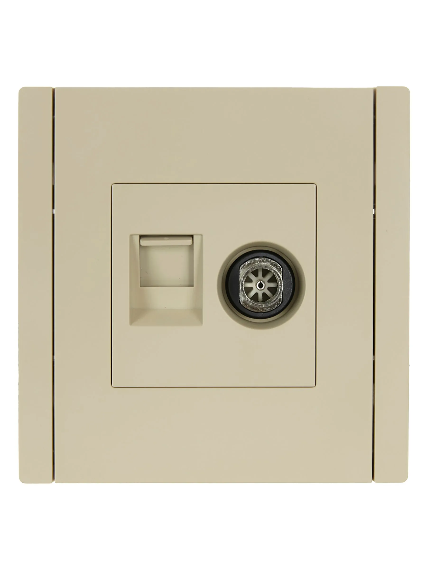 FORTE&PIANO Розетка двойная TV+RJ45 кат.6 FP437 ваниль IEK - Фото 3