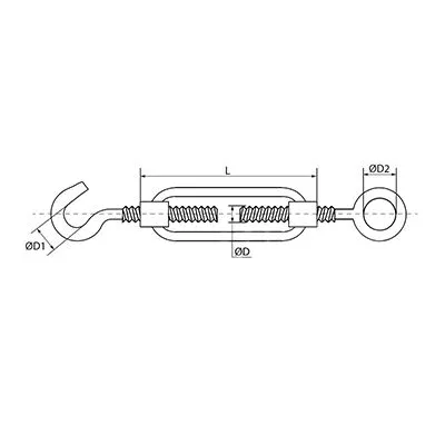 Талреп крюк-кольцо DIN 1480 М5 - Фото 2