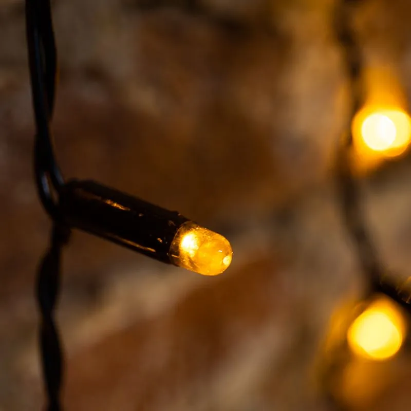 Гирлянда Светодиодный Дождь 2х6м, постоянное свечение, черный провод, 230 В, диоды ЖЕЛТЫЕ - Фото 3