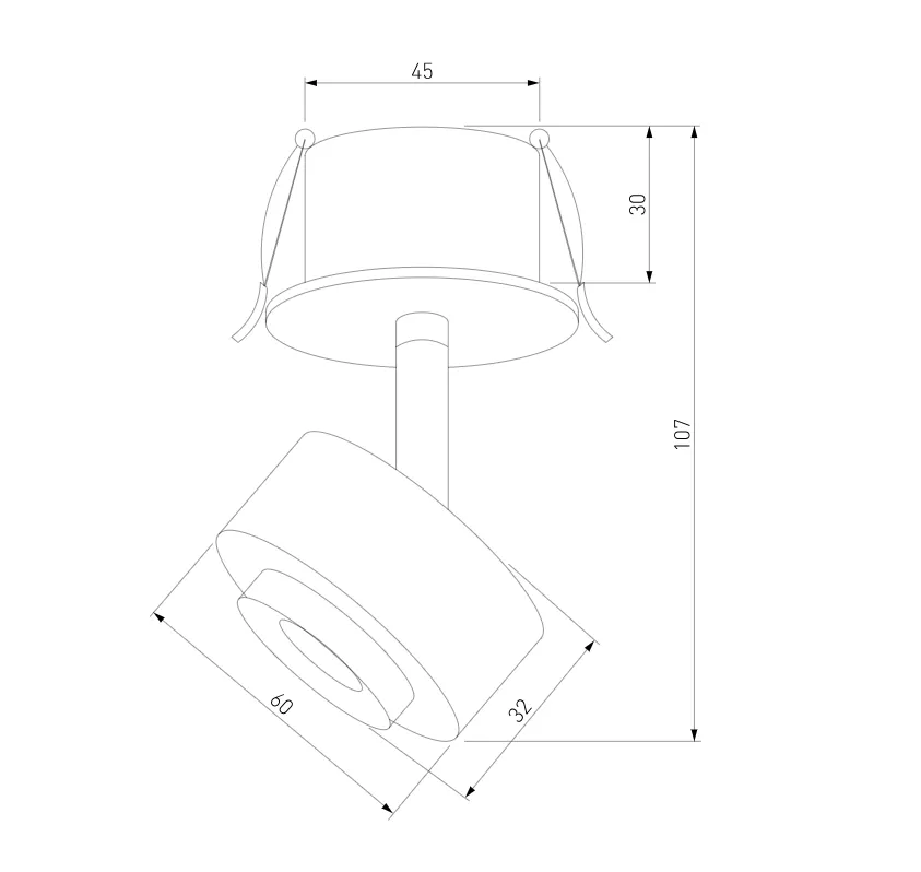 Потолочный светодиодный светильник 25089/LED 6W 4000K чёрный 25089/LED Elektrostandard - Фото 4