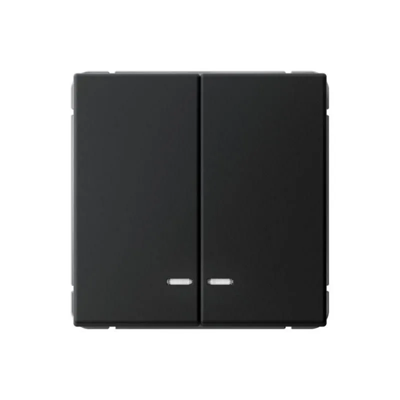 Выключатель 2-кл. ArtGallery (сх. 5а) 10AX с подсветкой механизм карбон SE GAL001053 1823069