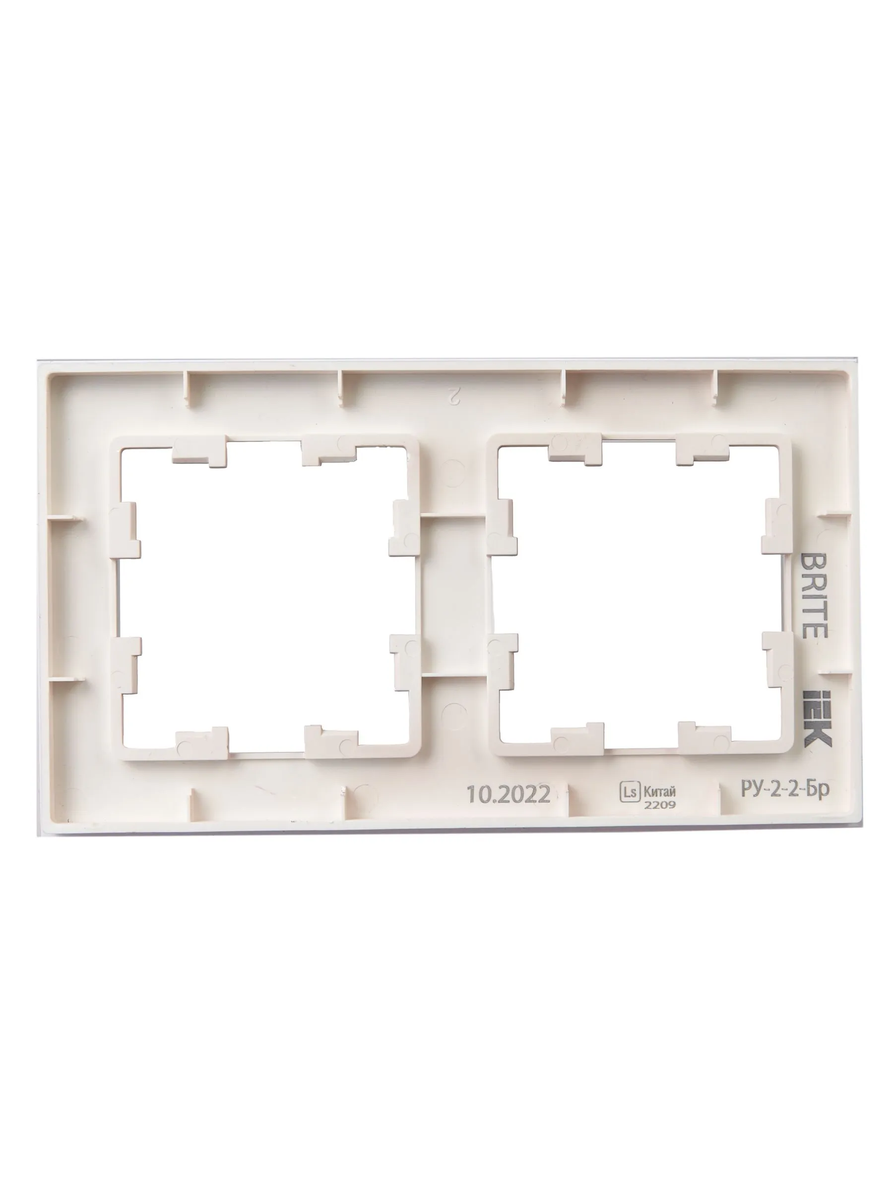 BRITE Рамка 2-местная РУ-2-2-Бр стекло розовый матовый IEK - Фото 7